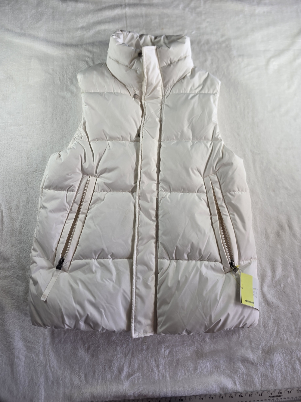 all in motion Cream Quilted Puffer Vest